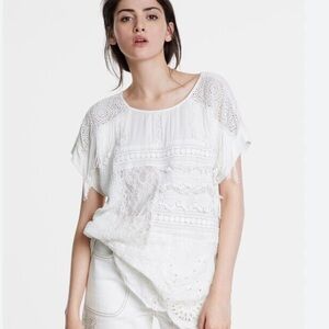 Desigual White Lace Blouse